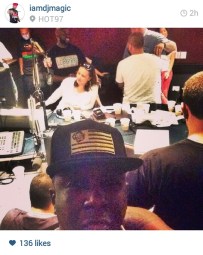 Angie Martinez last show on Hot97. source: DJ Magic instagram